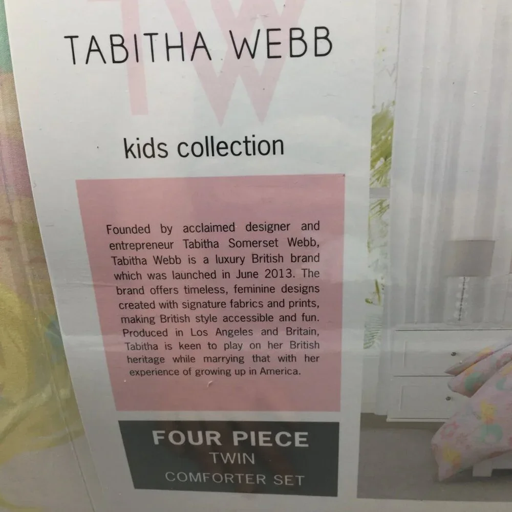 7pc Tabitha Webb Mermaid TWIN SHEET COMFORTER PILLOW Set Ocean Pink Designer NEW
